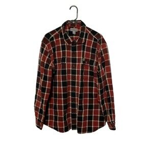 Carhartt Shirt Mens Xl Red Black Plaid Flannel Or… - image 1